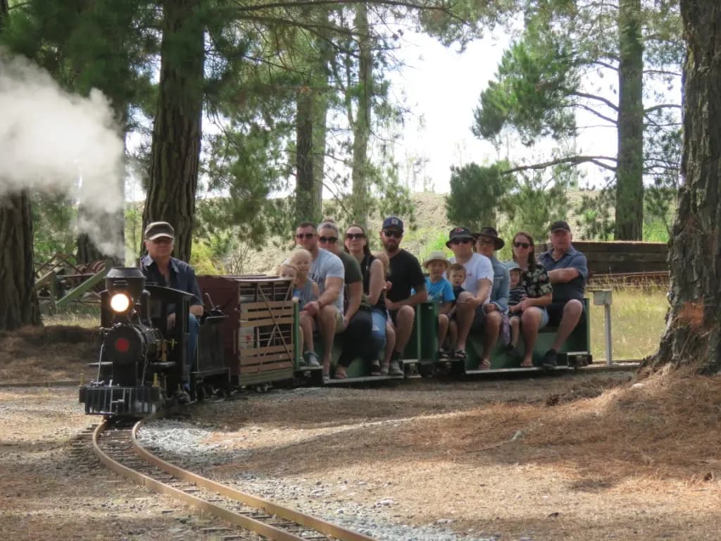 Children enjoying a birthday party at Christchurch Live Steamers